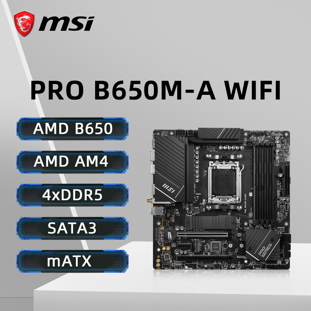 Pc Gaming Intel Core I5 - MSI PRO B650M-A WIFI Motherboard AM5