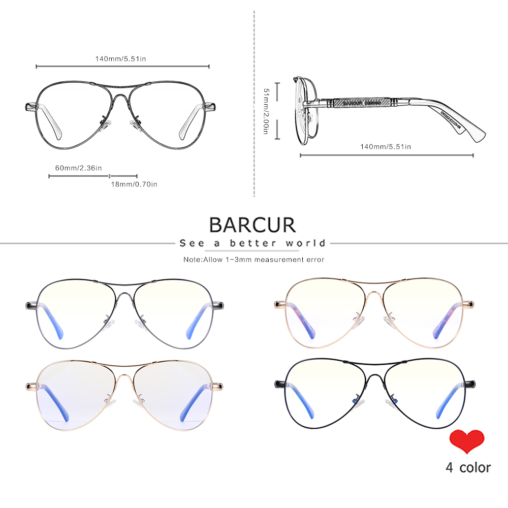 BARCUR Chống Ánh Sáng Xanh Dươ - đánh giá và giá Gaming Glasses Blue Light
