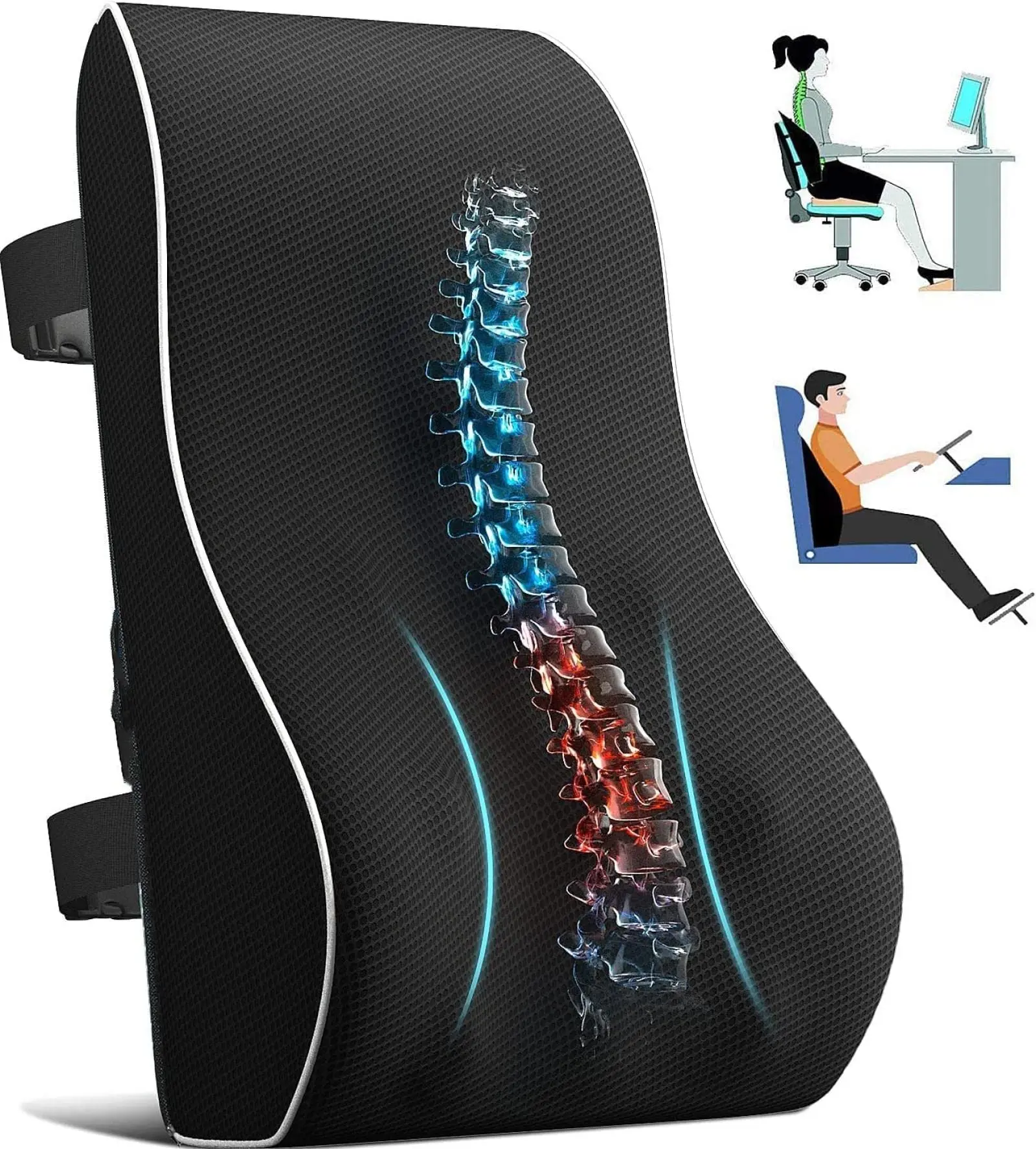 Lumbar Support Pillow Memory F - đánh giá và giá Gaming Chair Lumbar Pillow