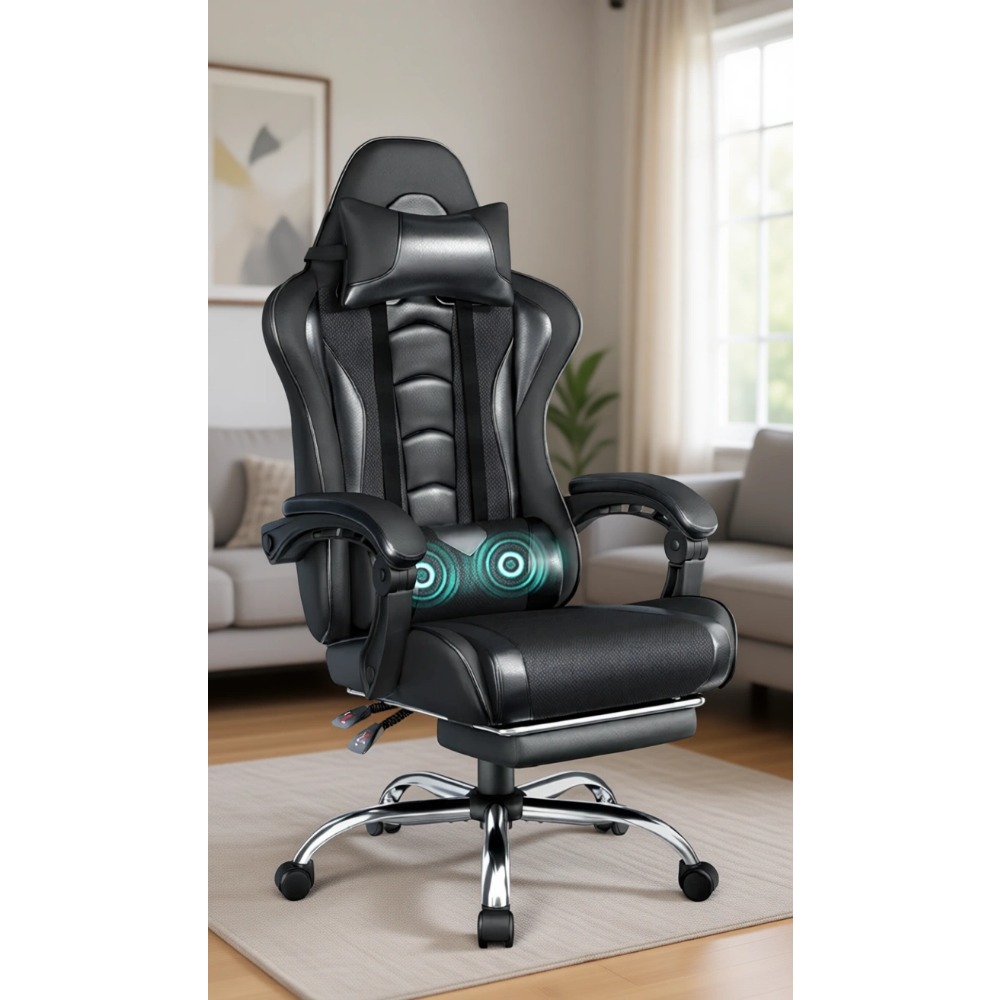Comfortable PU Leather Gaming  - đánh giá và giá Gaming Chair Lumbar Pillow