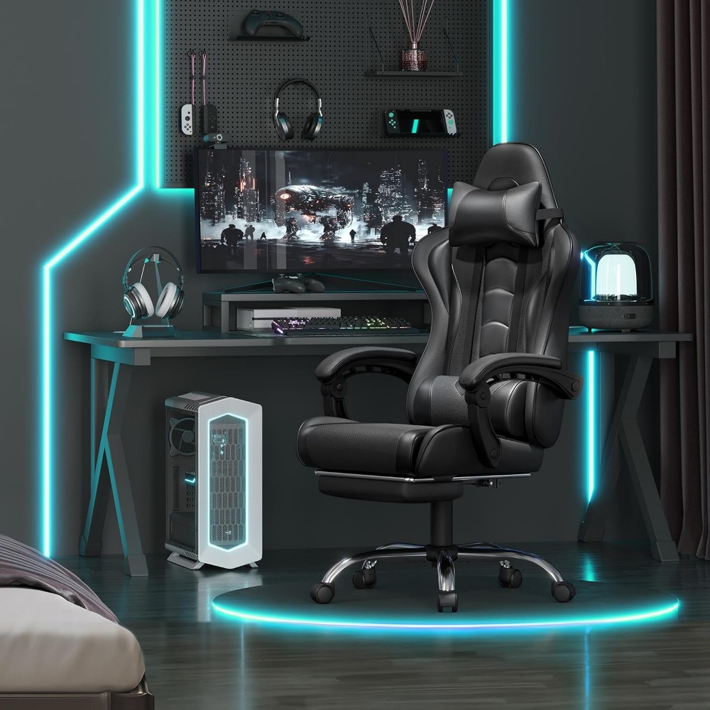 Comfortable PU Leather Gaming  - đánh giá và giá Gaming Chair Lumbar Pillow