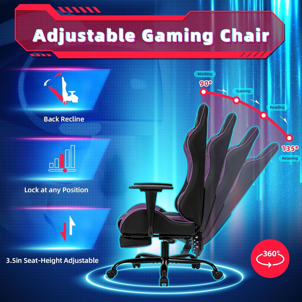 Racing-Style Gaming Chair with - đánh giá và giá Gaming Chair Lumbar Pillow