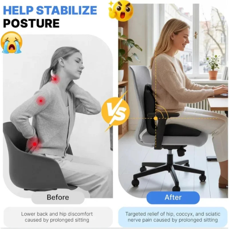 Ergonomic Memory Foam Seat Cus - đánh giá và giá Gaming Chair Lumbar Pillow