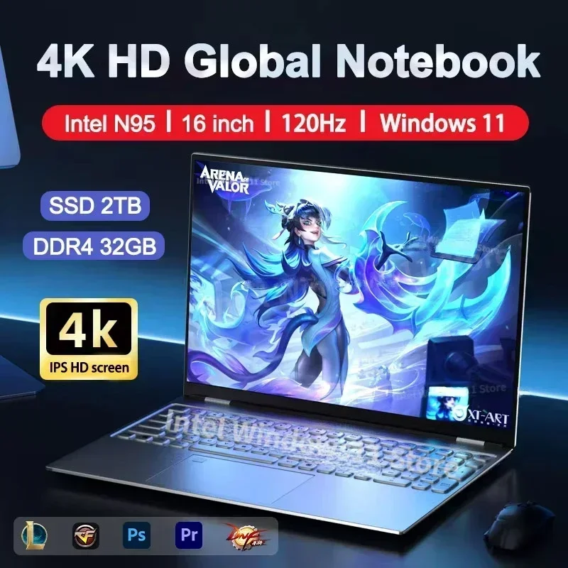 NEW  Laptop Intel N95 4K HD 12 - đánh giá và giá Pc Gaming Notebook