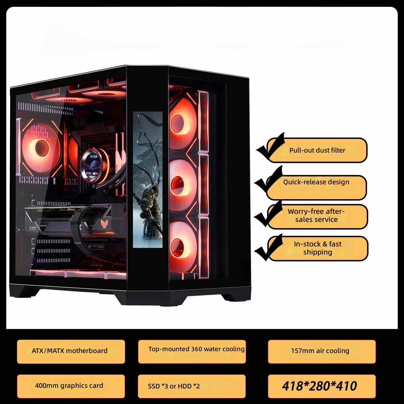4 RGB Fans Included Gaming PC  - đánh giá và giá Pc Gaming Ff